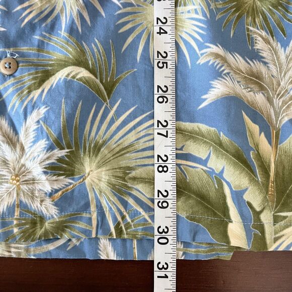 Pau Hana Hawaii Shirt Mens Large Blue Palm Tree Hawaiian Aloha Button Front - Picture 5 of 5